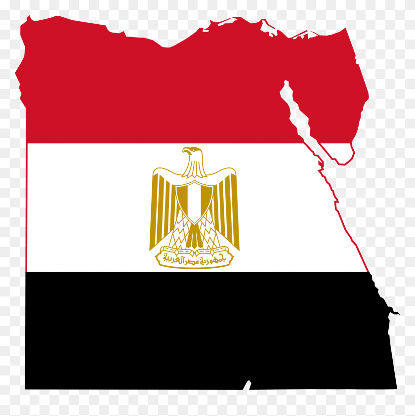 2000x2007 Flag Map Of Egypt - Egypt PNG