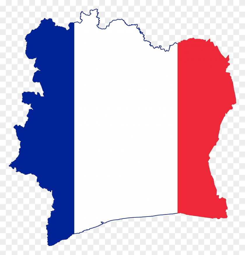 2000x2092 Flag Map Of French Cote D'ivoire - French PNG