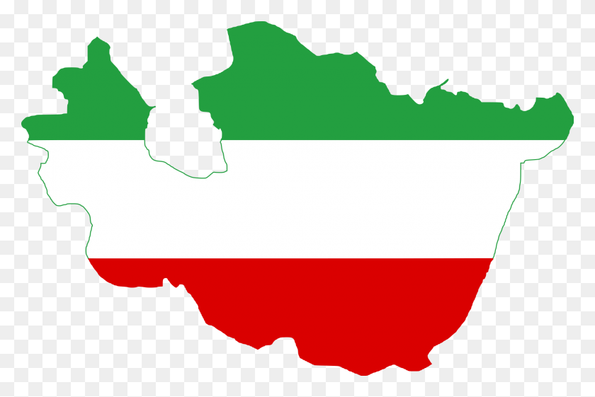 2000x1285 Flag Map Of Greater Iran - Iran Flag PNG