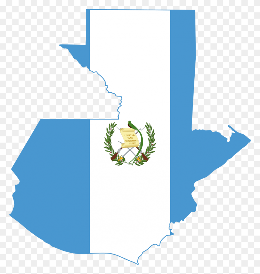969x1024 Flag Map Of Guatemala - Guatemala Flag PNG