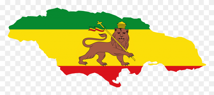 2410x971 Mapa De La Bandera De Jamaica - Jamaica Png