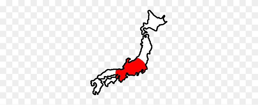 255x281 Flag Map Of Japan - Japan PNG