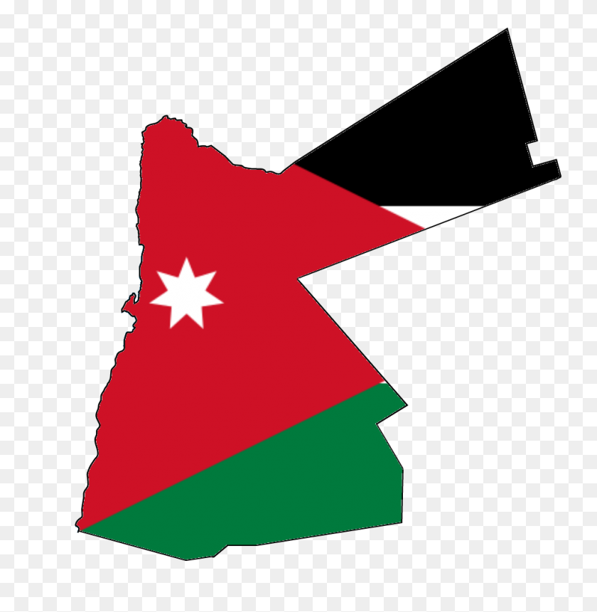 966x993 Flag Map Of Jordan - Jordan PNG
