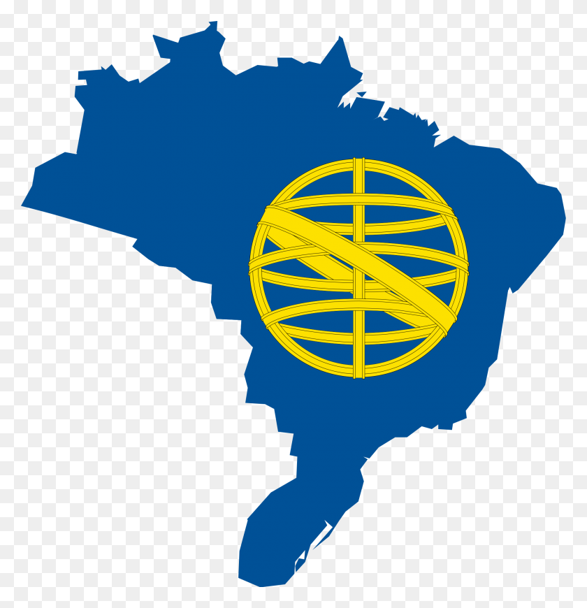 2000x2079 Mapa De La Bandera Del Reino De Brasil - Bandera De Brasil Png