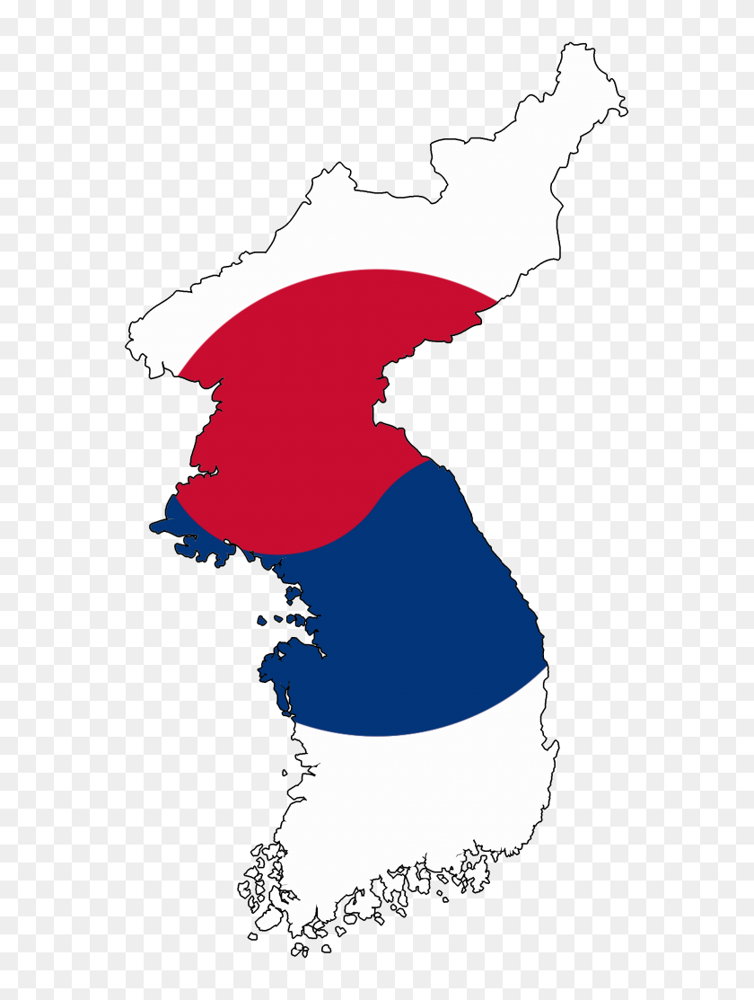 2000x2700 Flag Map Of Korea - South Korea Flag PNG