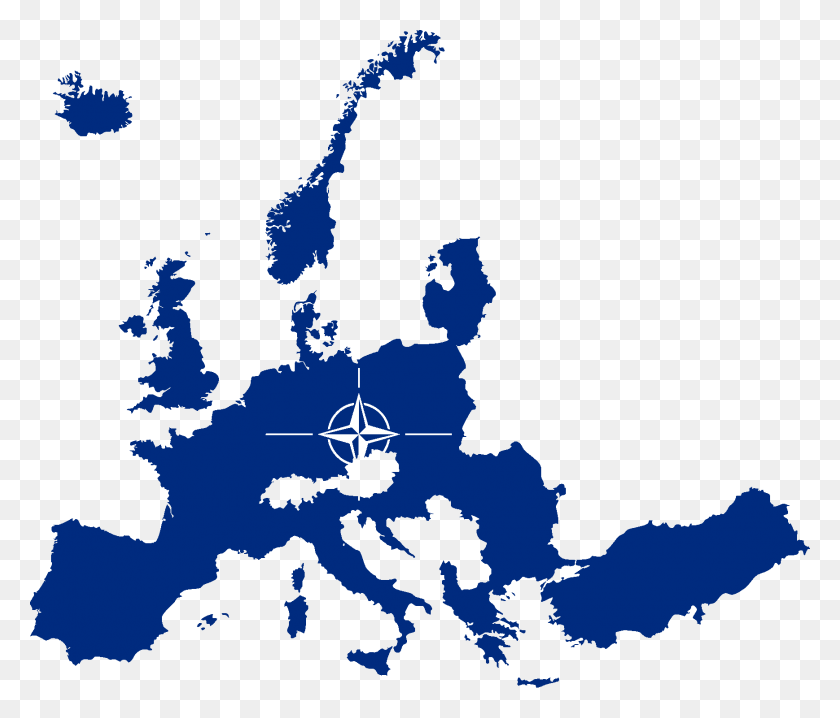 1738x1468 Flag Map Of Nato Countries - Europe Map PNG