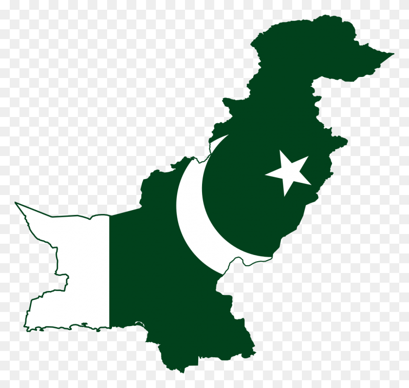 1084x1024 Mapa De La Bandera De Pakistán - Bandera De Pakistán Png