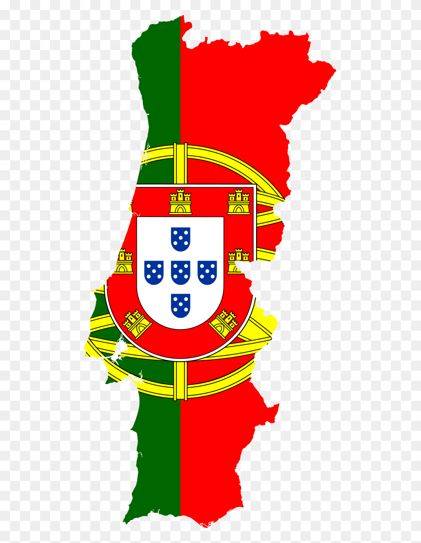 503x1024 Flag Map Of Portugal - Portugal Flag PNG