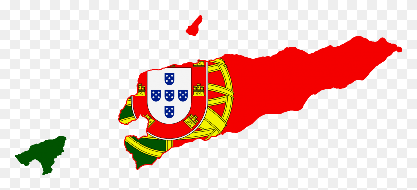 2005x835 Mapa De La Bandera De Timor Portugués - Bandera De Portugal Png