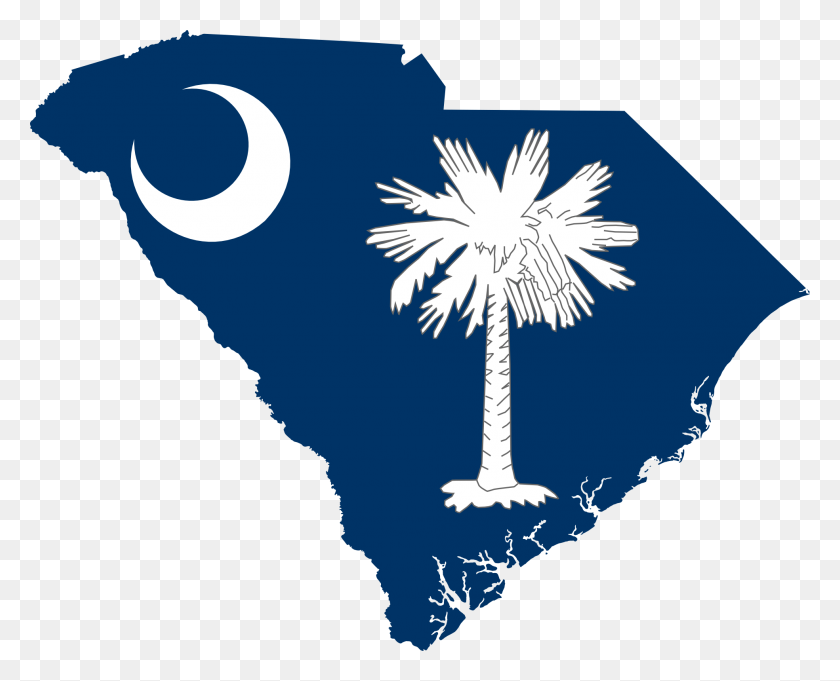 1969x1569 Флаг Карта Южной Каролины - Клипарт Южной Каролины