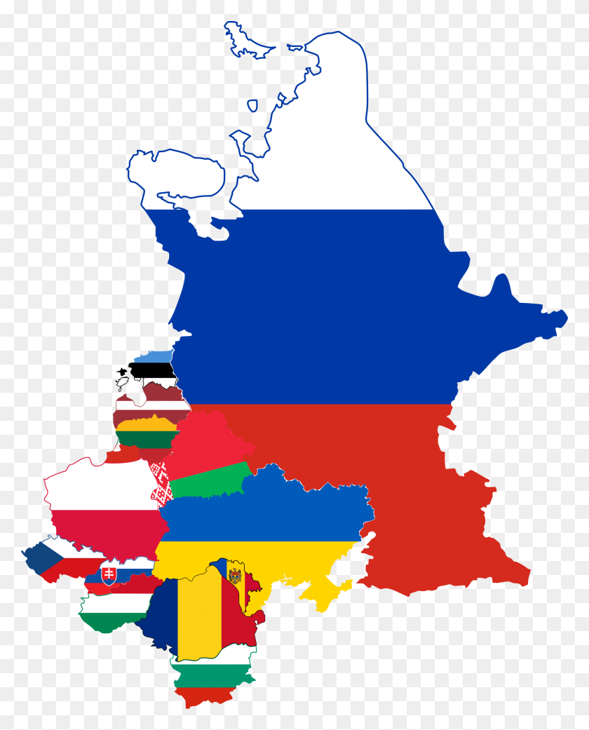 2000x2516 Флаг Карта Стран Восточной Европы - Карта Европы Png