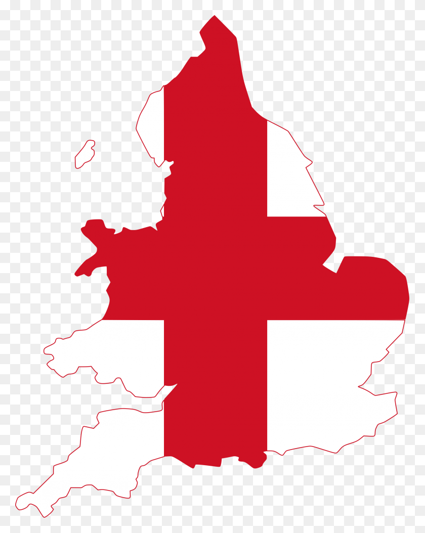 2000x2550 Mapa De La Bandera Del Reino De Inglaterra - Bandera De Inglaterra Png
