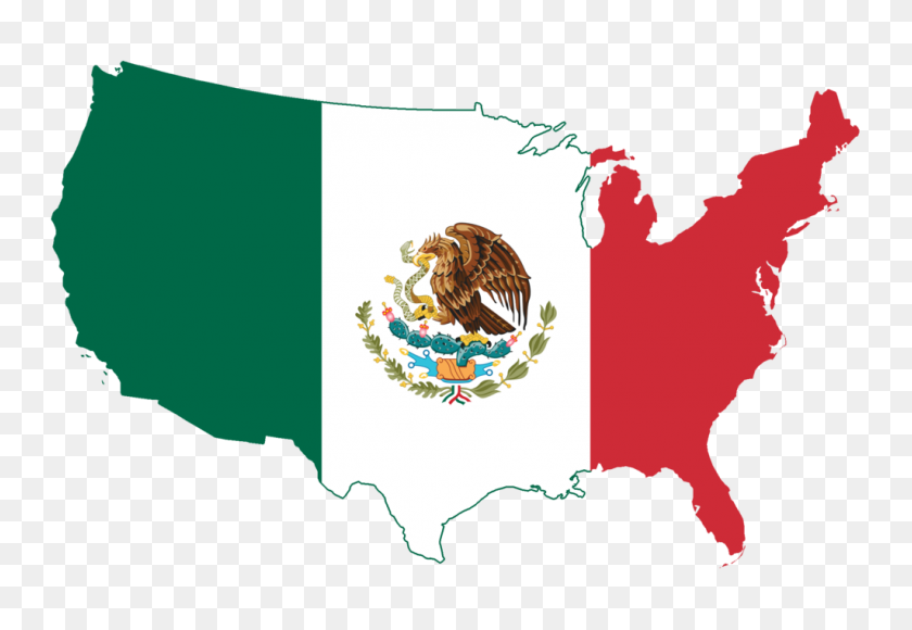 1024x683 Флаг Карта Соединенных Штатов - Флаг Мексики Png