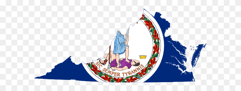 600x260 Bandera De Mapa De Virginia Imágenes Prediseñadas - Imágenes Prediseñadas De Virginia Occidental