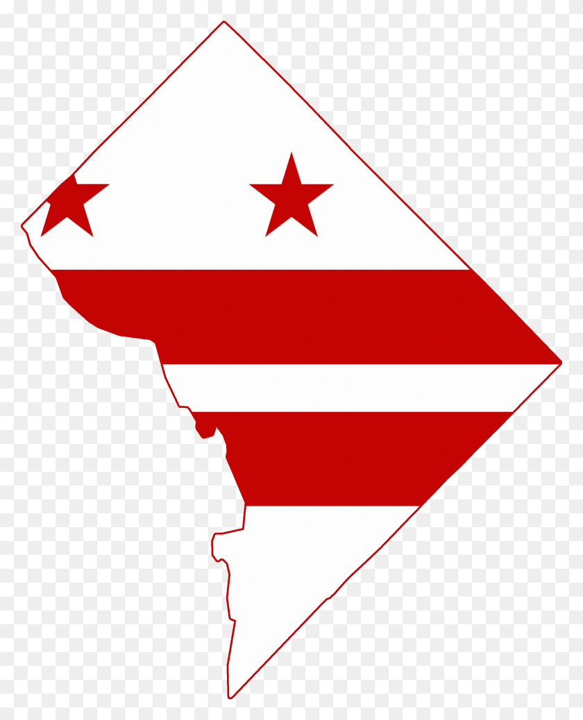2014x2526 Flag Map Of Washington Dc - Washington Dc PNG