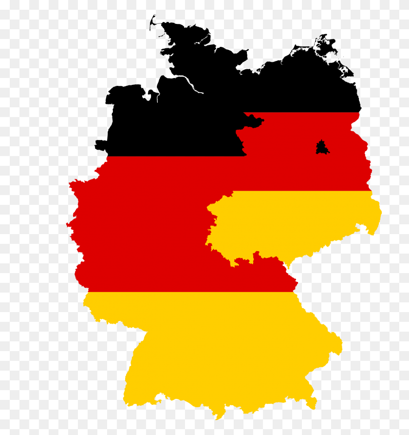 2738x2924 Flag Map Of West East Germany - Germany PNG