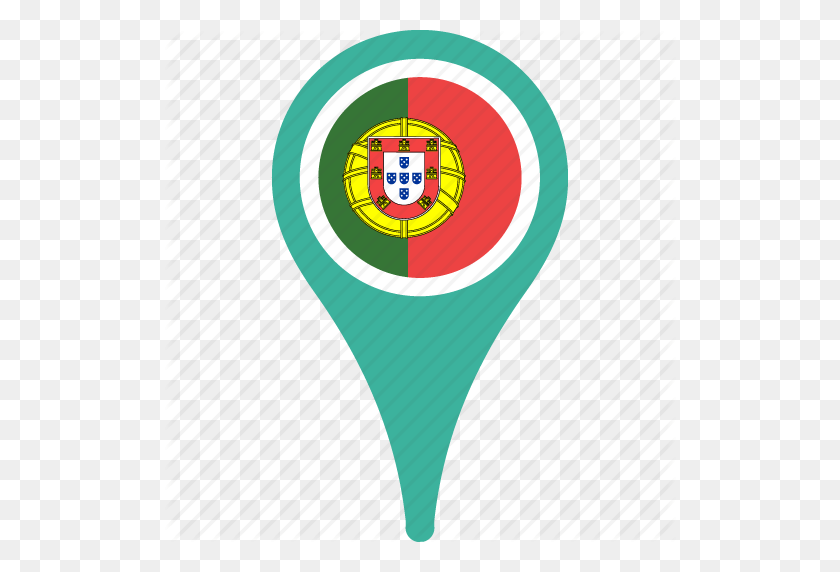 512x512 Bandera, Mapa, Pin, Portugal, Bandera De Portugal Pn - Bandera De Portugal Png