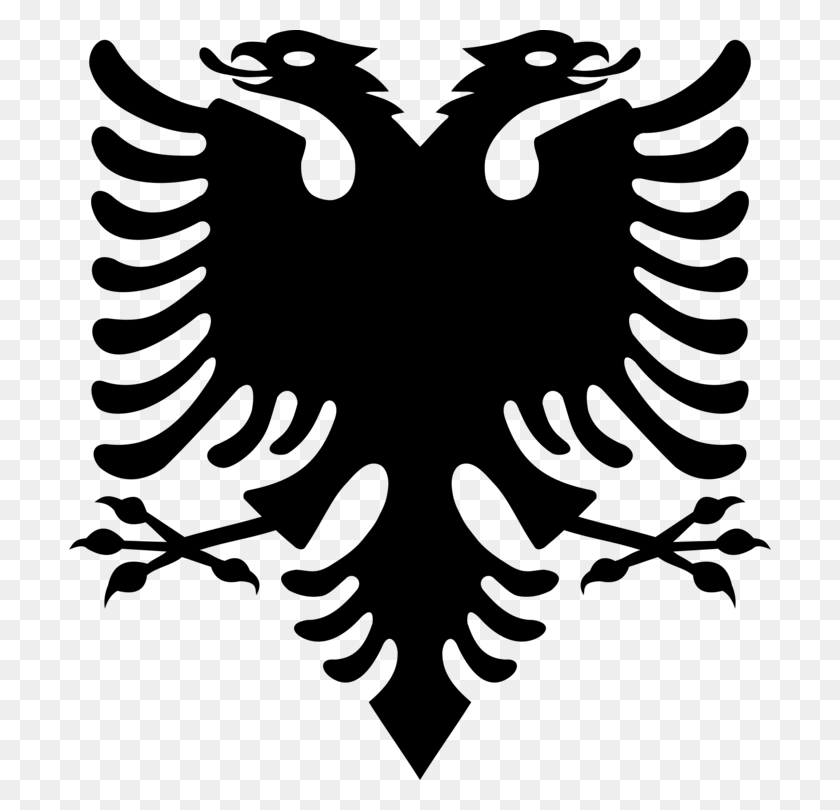 702x750 Flag Of Albania Double Headed Eagle The Tale Of The Eagle Free - Mexican Flag Clipart Black And White