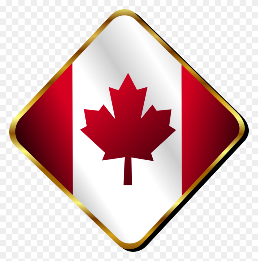 958x968 Флаг Канады Кленовый Лист - Канадский Лист Png