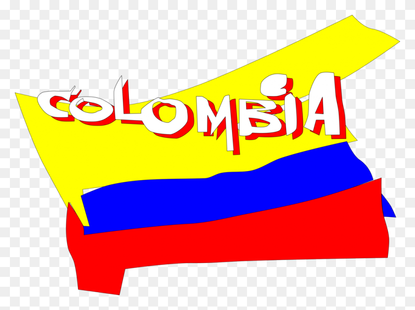1030x750 Flag Of Colombia Animation Caricature - Colombia Clipart
