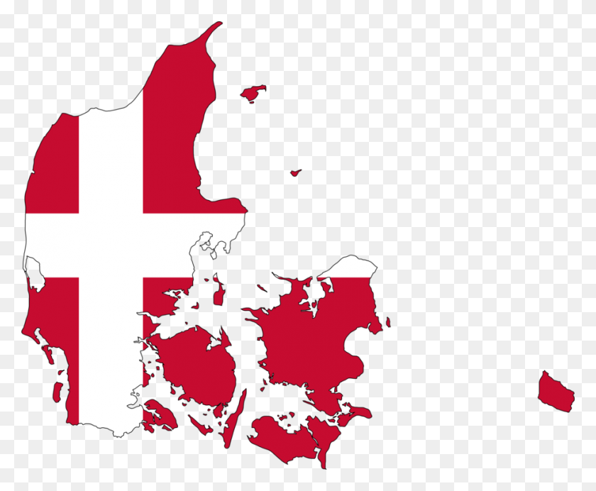 925x750 Flag Of Denmark Vector Map National Flag - Denmark Clipart