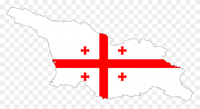 1464x750 Флаг Грузии Карта Тбилисского Моря - Грузия Клипарт