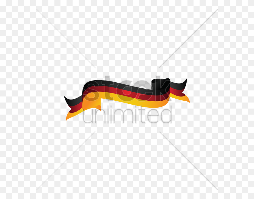 600x600 Flag Of Germany Ribbon Vector Image - German Flag Clipart