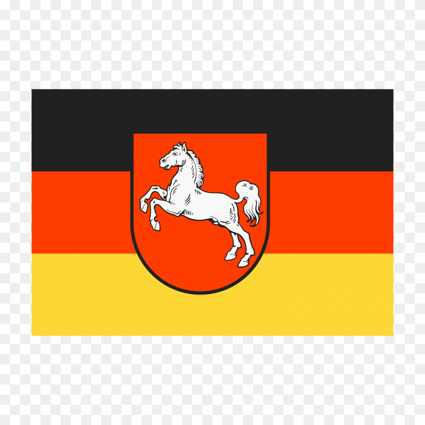 1600x1600 Flag Of Lower Saxony - Land PNG