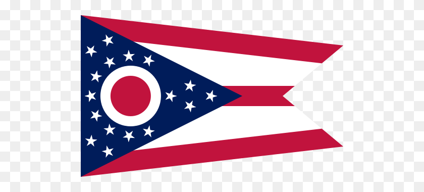 520x320 Bandera De Ohio - Bandera De Estados Unidos Clipart