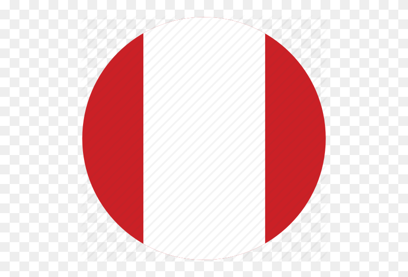 512x512 Flag Of Peru, Peru, Peru's Circled Flag, Peru's Flag Icon - Peru Flag PNG
