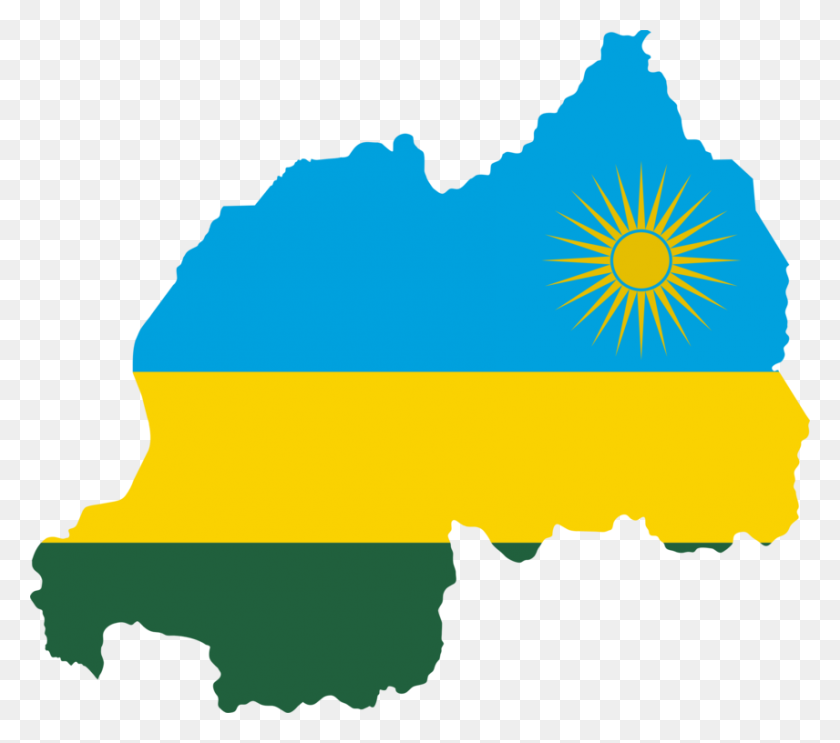 856x750 Bandera De Ruanda Bandera Nacional Mapa - Mapa De América De Imágenes Prediseñadas