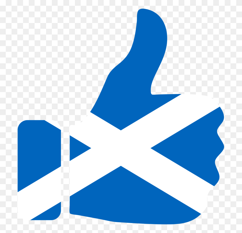 717x750 Flag Of Scotland Thumb Signal Union Jack - Scotland Clipart