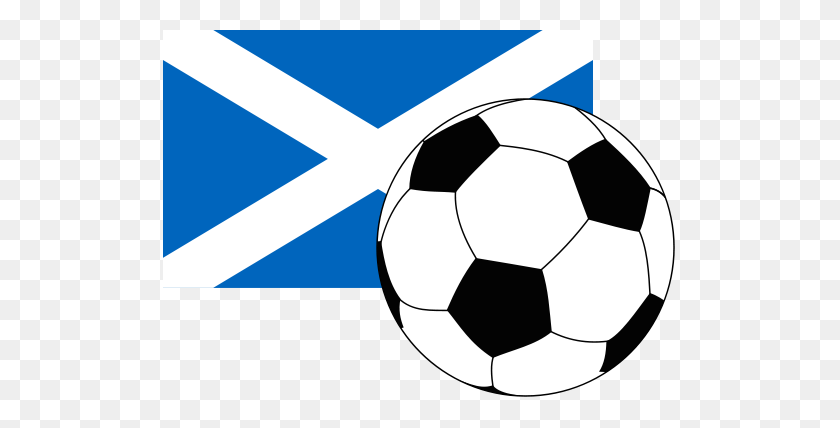 513x368 Flag Of Scotland With Football - Scotland Clipart