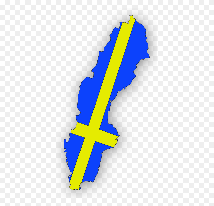 397x750 Flag Of Sweden Computer Icons Swedish Language Drawing Free - Sweden Clipart