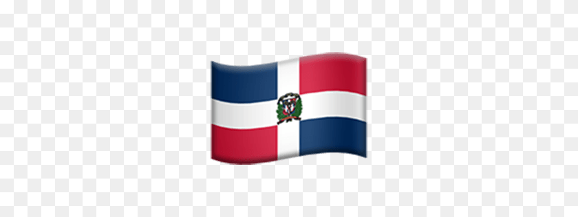 256x256 Flag Of The Dominican Republic Emoji For Facebook, Email Sms - Dominican Republic Flag PNG