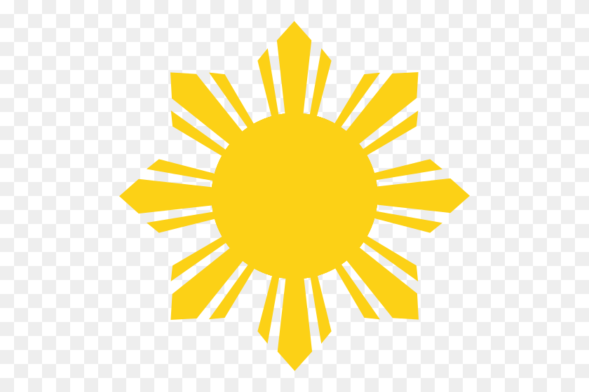 500x500 Flag Of The Philippines - Sun Ray PNG