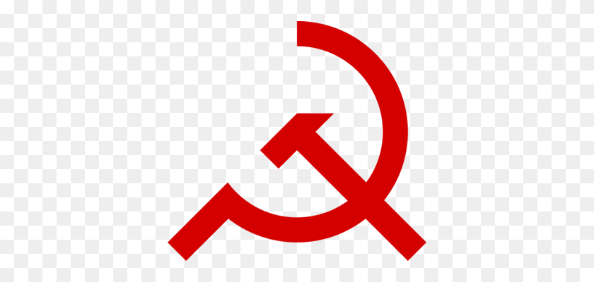 366x340 Bandera De La Unión Soviética Con La Hoz Y El Martillo, El Comunismo Gratis - Bandera Comunista Png