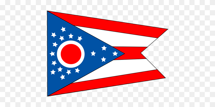 500x359 Flag Of The State Of Ohio Vector Illustration - Ohio Flag Clipart