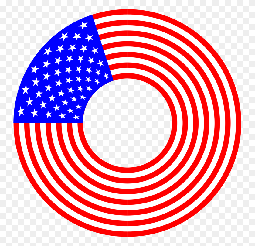 751x750 La Bandera De Los Estados Unidos Iconos De Equipo Símbolo Del Círculo Gratis - Bandera Del Empavesado De Imágenes Prediseñadas