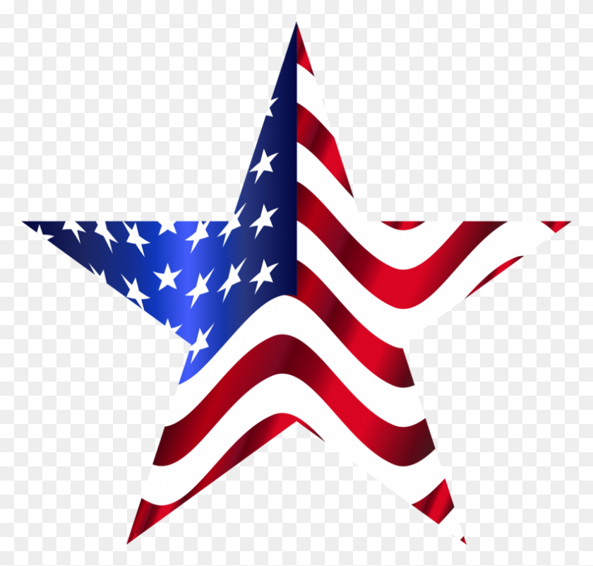 789x750 Bandera De Los Estados Unidos Estrella De Cinco Puntas Día De La Independencia Gratis - Juramento A La Bandera De Imágenes Prediseñadas