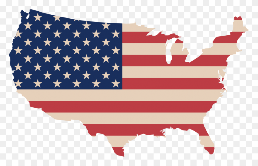 1214x750 Flag Of The United States World Map - World Map Clipart