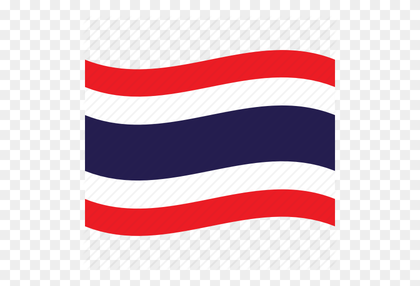512x512 Flag, Pattaya, Th, Th Thailand, Waving Flag Icon - Waving Flag PNG