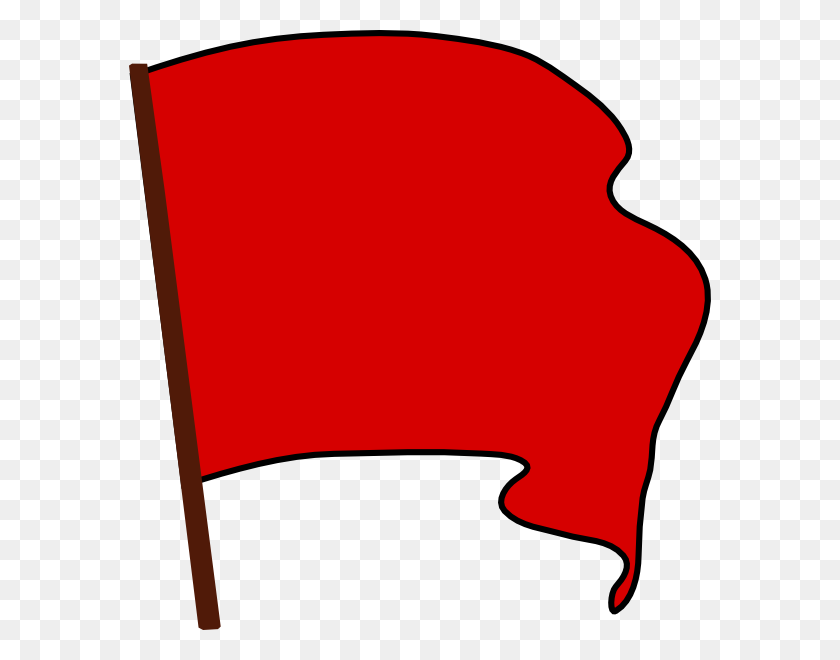 582x600 Flag Png, Clip Art For Web - Red Flag Clip Art