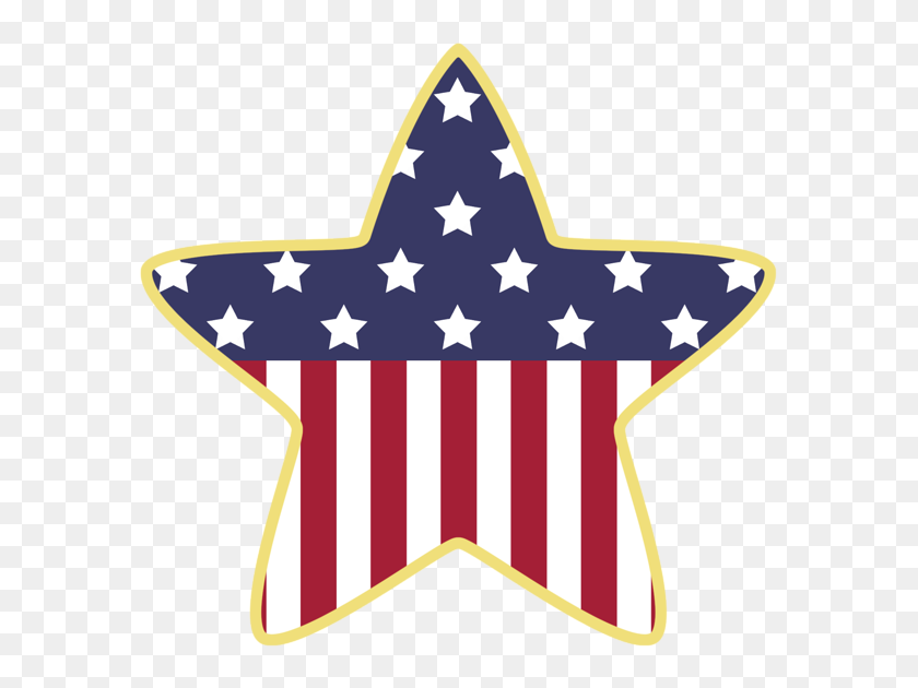 600x570 Flag Star Clipart, Explore Pictures - United States Of America Clipart