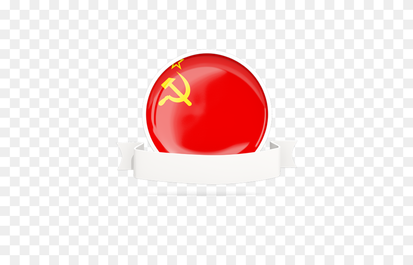 640x480 Flag With Empty Ribbon Illustration Of Flag Of Soviet Union - Soviet Flag PNG
