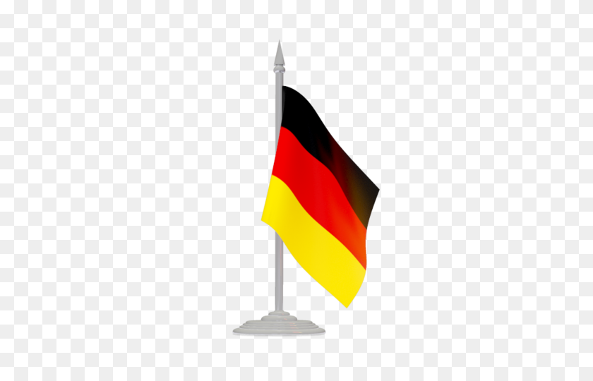 640x480 Флаг С Флагштоком Иллюстрации Флага Германии - Немецкий Флаг Png