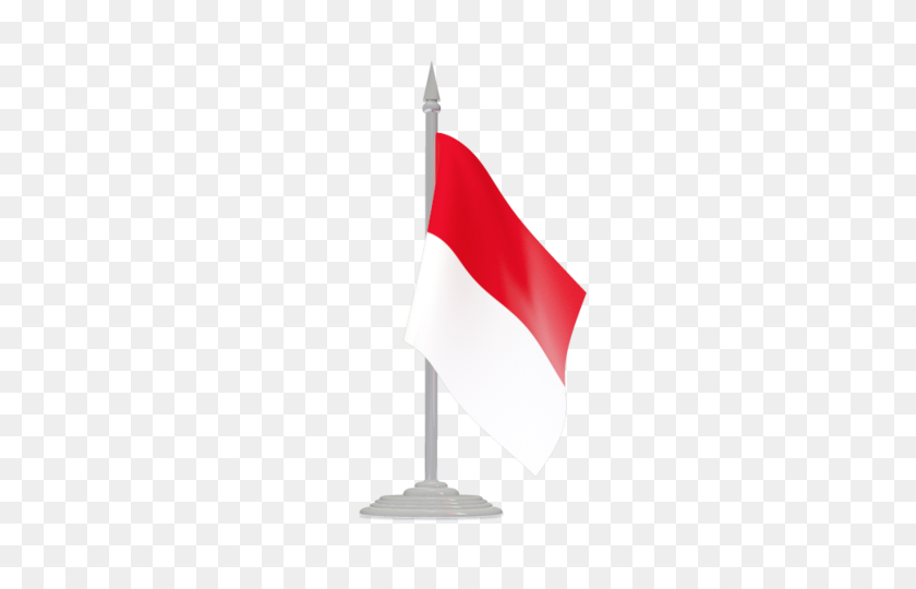 640x480 Flag With Flagpole Illustration Of Flag Of Indonesia - Indonesia Flag PNG