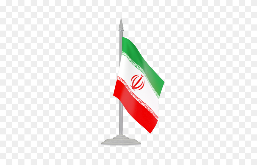 640x480 Bandera Con El Mástil De La Bandera De La Ilustración De La Bandera De Irán - Bandera De Irán Png
