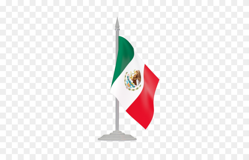 640x480 Flag With Flagpole Illustration Of Flag Of Mexico - Flag Pole PNG