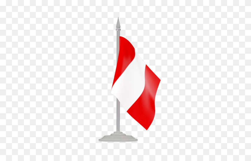 640x480 Bandera Con El Mástil De La Bandera De La Ilustración De La Bandera De Perú - Bandera De Perú Png